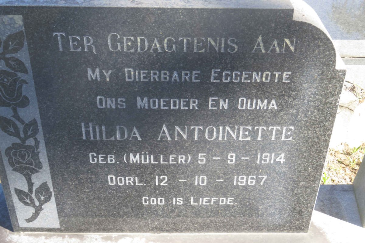 MOSE Albert Edward 1907-1976 &amp; Hilda Antoinette MÜLLER 1914-1967