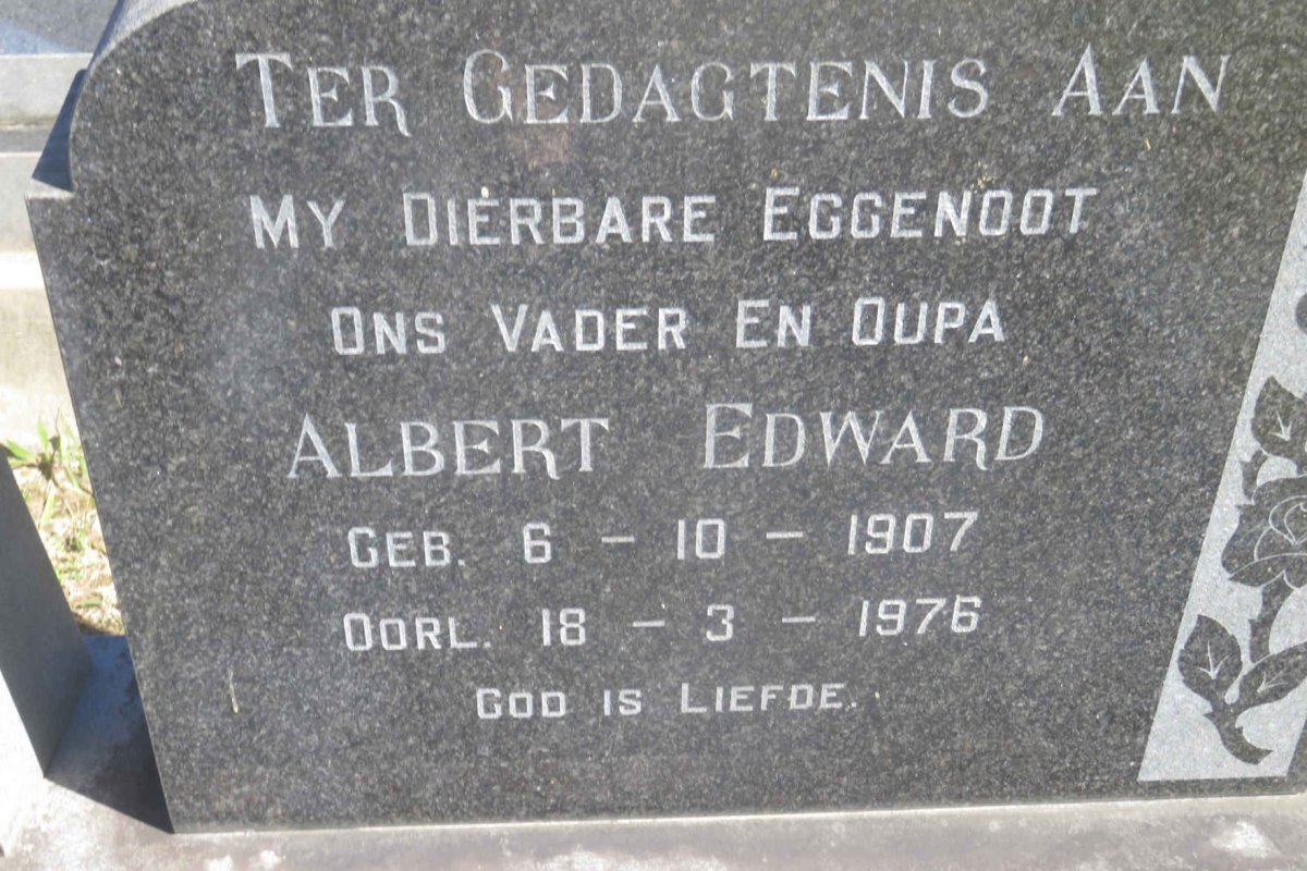 MOSE Albert Edward 1907-1976 &amp; Hilda Antoinette MÜLLER 1914-1967