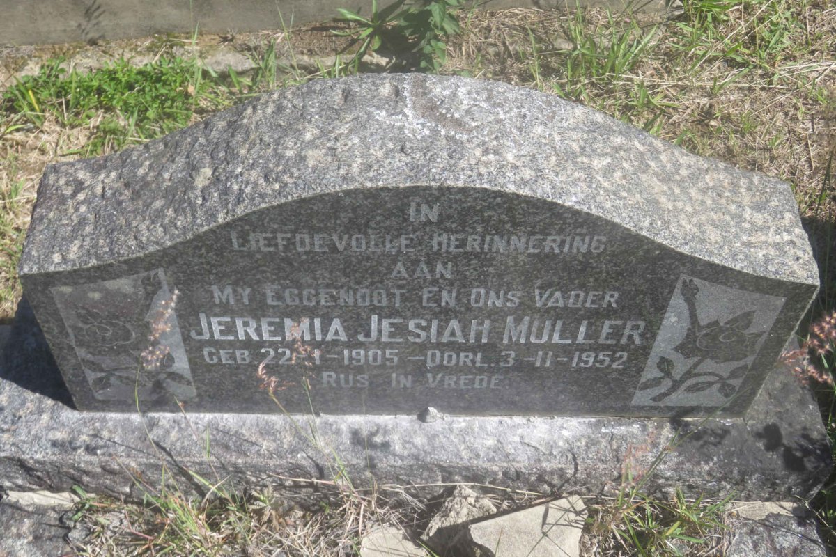 MULLER Jeremiah Jesiah 1905-1952
