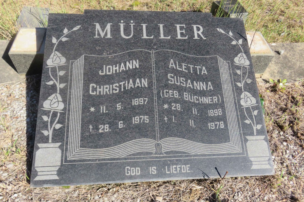 MÜLLER Johann Christiaan 1897-1975 &amp; Aletta Susanna BÜCHNER 1898-1978