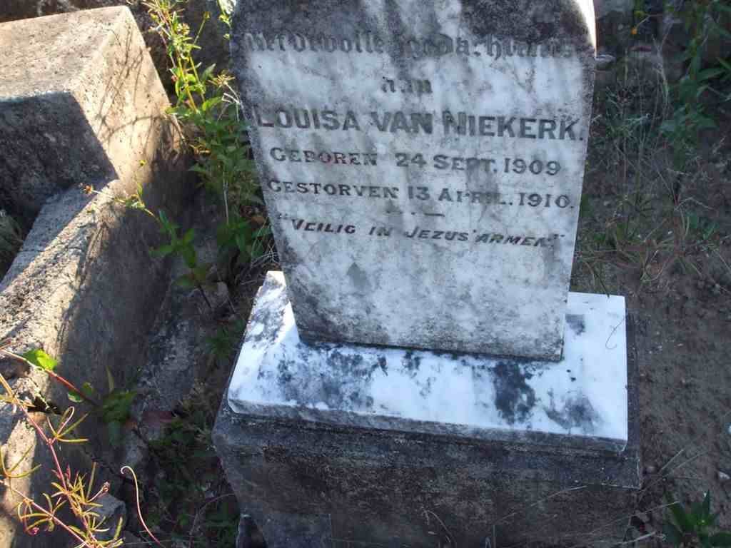 NIEKERK Louisa, van 1909-1910