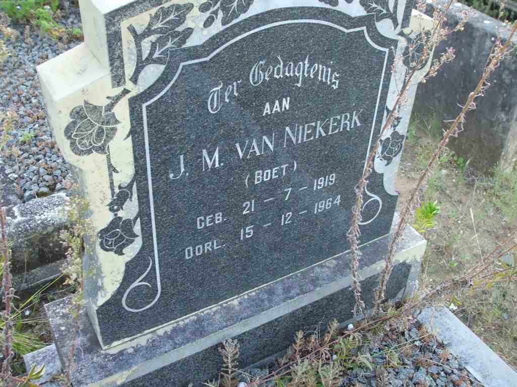 NIEKERK J.M., van 1919-1964