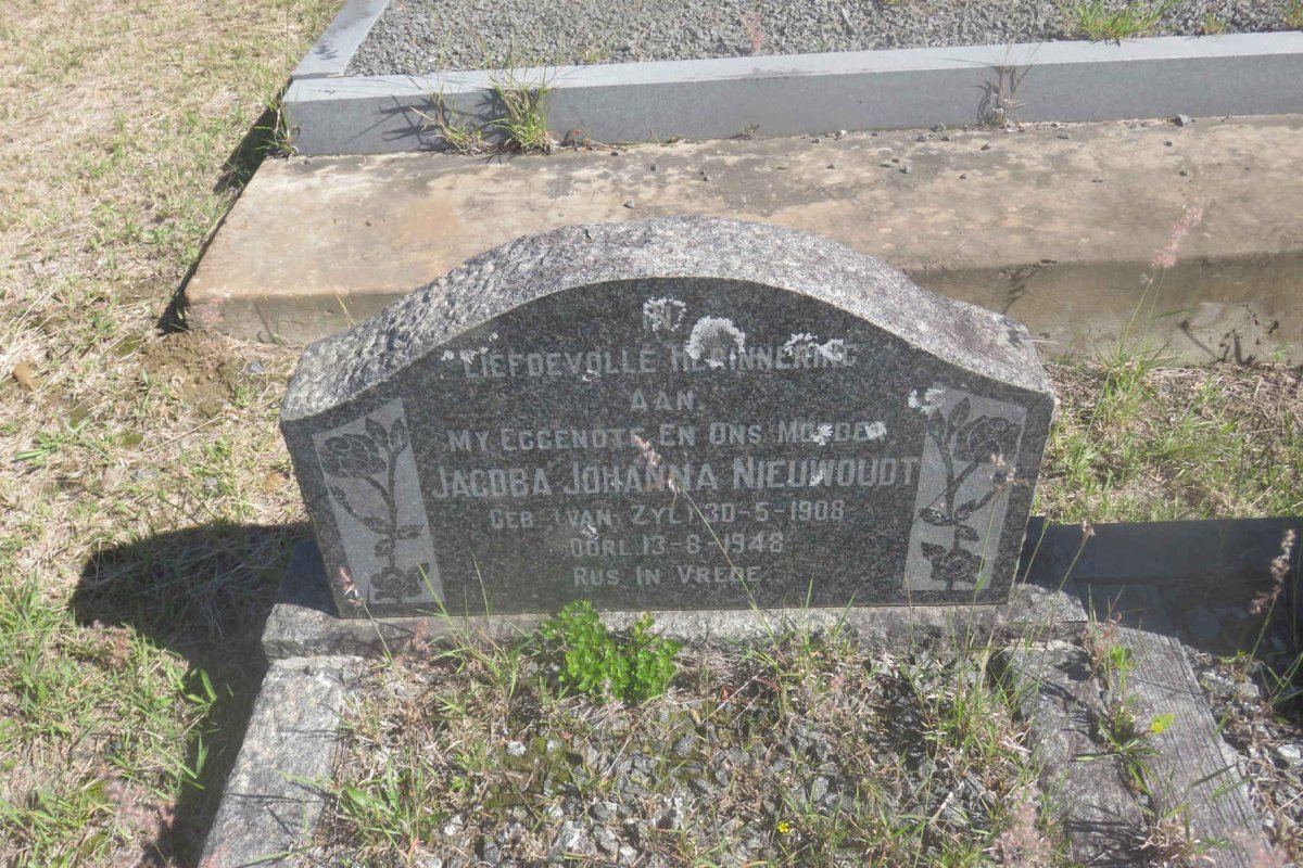 NIEUWOUDT Jacoba Johanna nee VAN ZYL 1908-1948