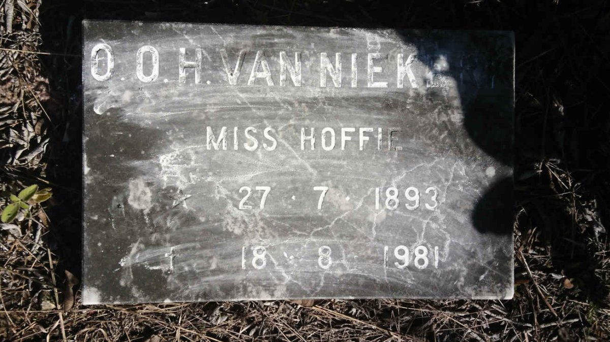 NIEKERK O.O.H., van 1893-1981