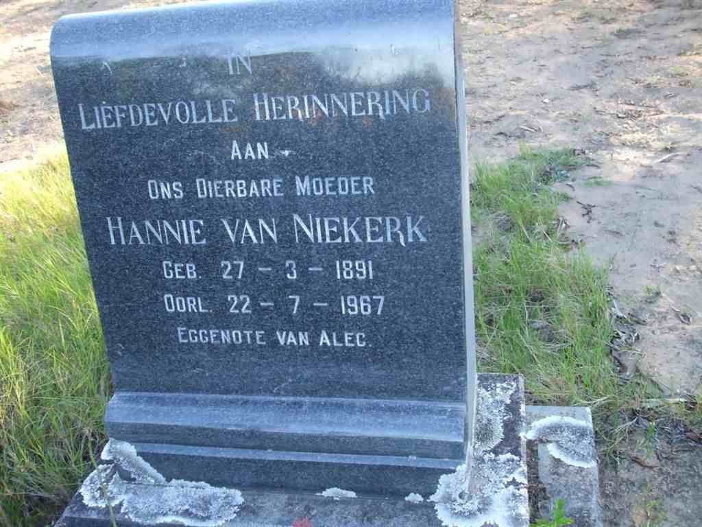 NIEKERK Hannie, van 1891-1967