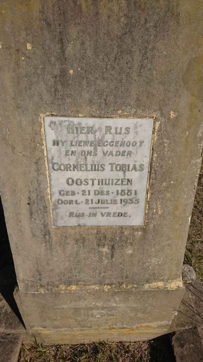 OOSTHUIZEN Cornelius Tobias 1881-1935