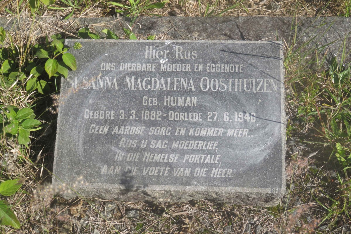 OOSTHUIZEN Susanna Magdalena nee HUMAN 1882-1940