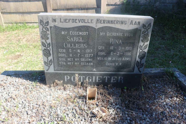 POTGIETER Sarel Cilliers 1917-1977 &amp; Rina 1919-1996