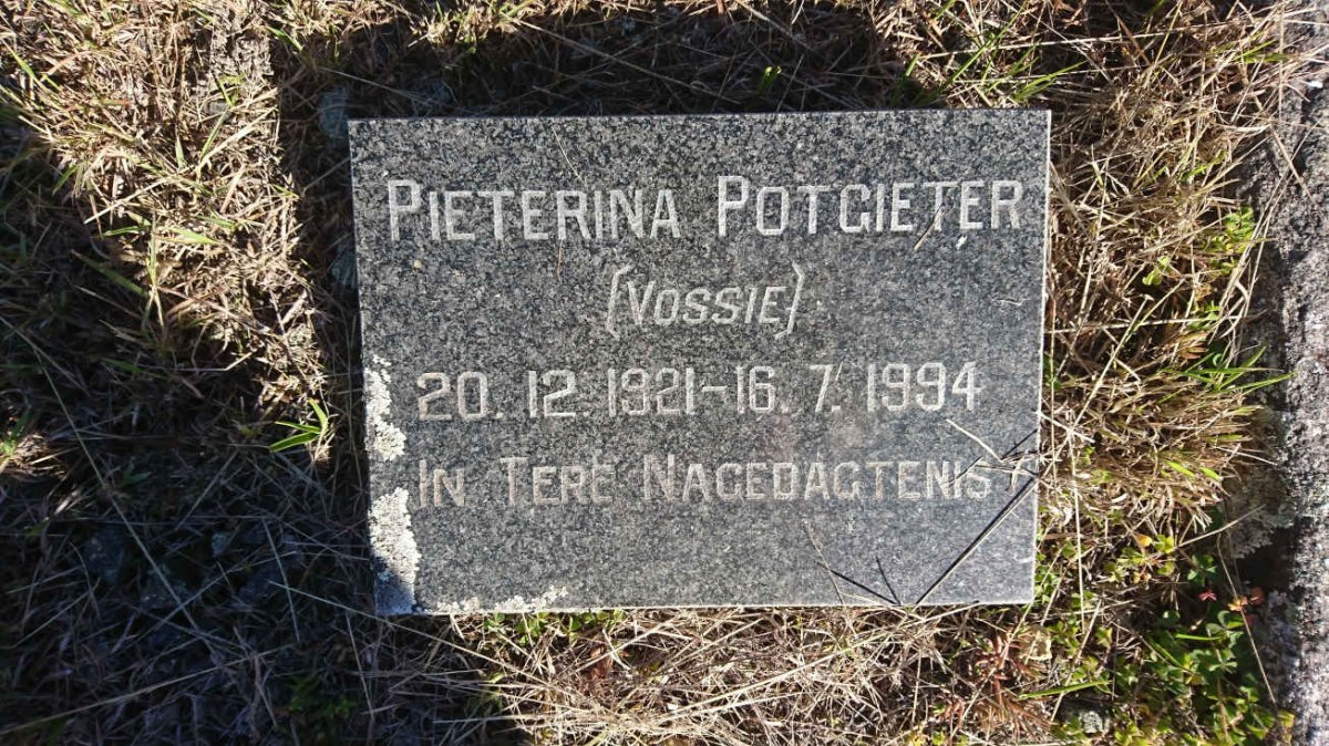 POTGIETER Pieterina 1921-1994