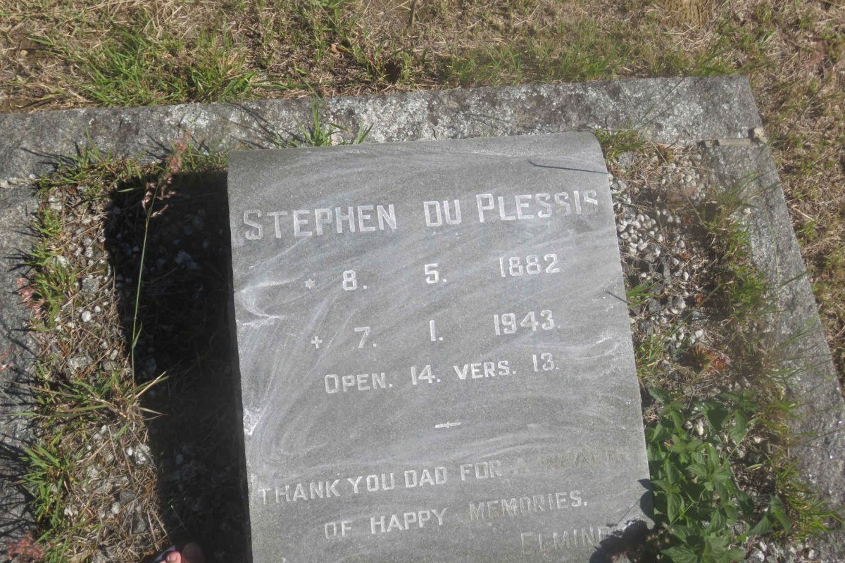PLESSIS Stephen, du 1882-1943