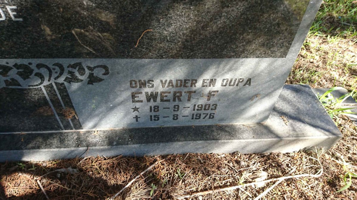 POTGIETER Ewert F. 1903-1976 &amp; Alida S.J. 1905-1990