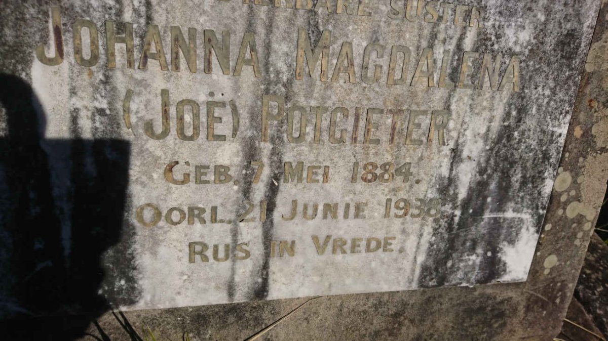 POTGIETER Johanna Magdalena 1884-1938