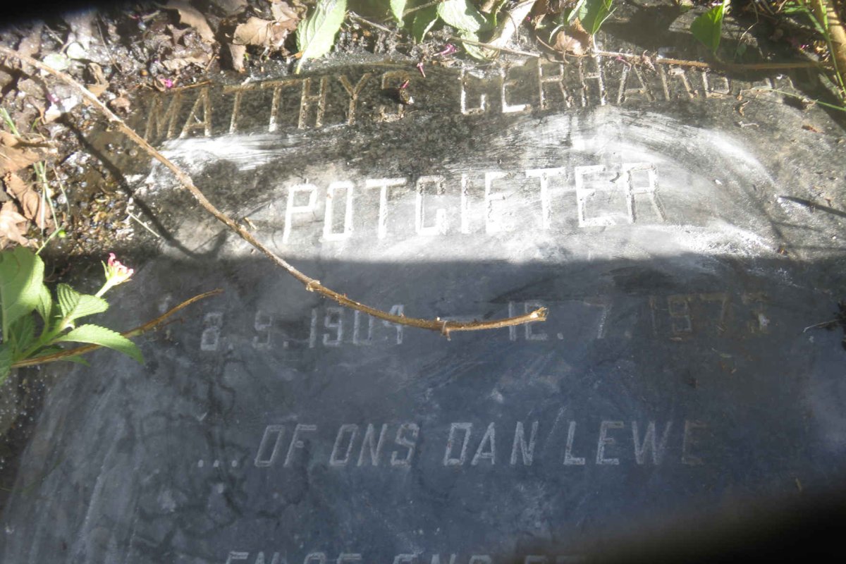 POTGIETER Matthys Gerhardus 1904-1973