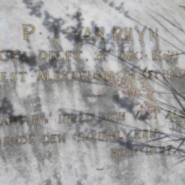 RHYN P.J., van 1860-1939