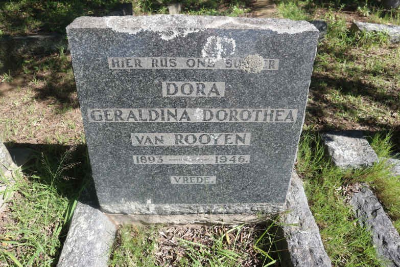 ROOYEN Dora Geraldina Dorothea, van 1893-1946