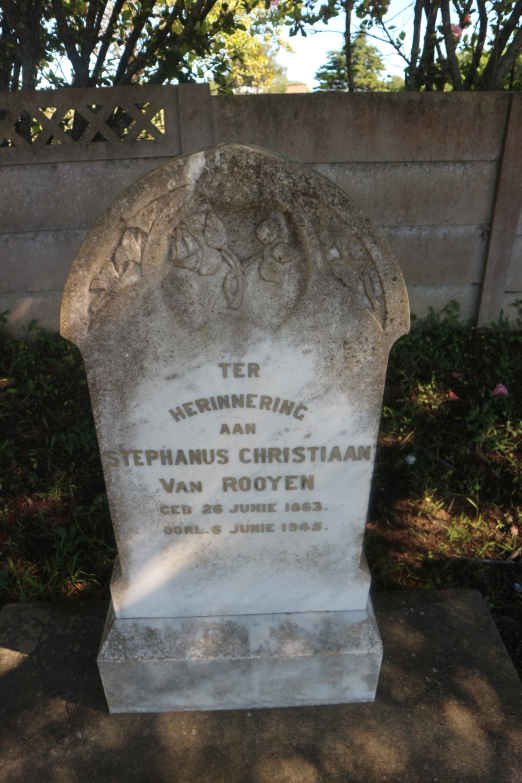 ROOYEN Stephanus Christiaan, van 1863-1945
