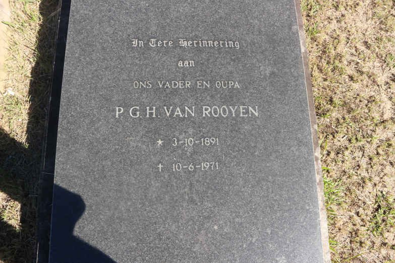 ROOYEN P.G.H., van 1891-1971