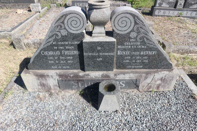 SCHEEPERS Coenraad Frederik 1909-1957 &amp; Rinie RETIEF 1918-2010