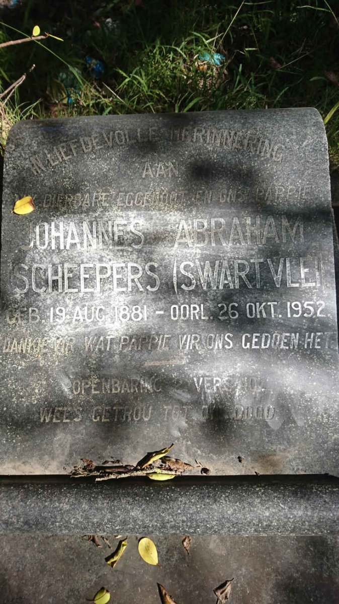 SCHEEPERS Johannes Abraham 1881-1952