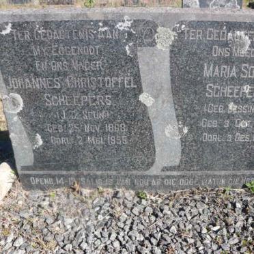 SCHEEPERS Johannes Christoffel 1868-1955 &amp; Martha Sophia BESSINGER 1873-1966