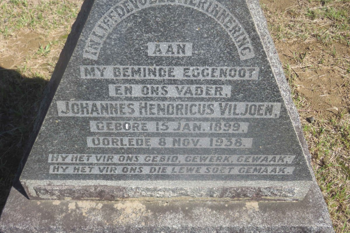 VILJOEN Johannes Hendricus 1899-1938