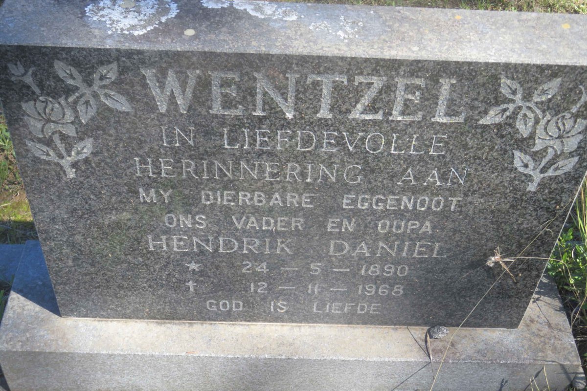 WENTZEL Hendrik Daniel 1890-1968