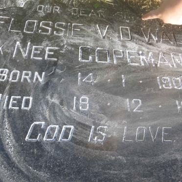 WALT Flossie, v.d. nee COPEMAN 1904-1971