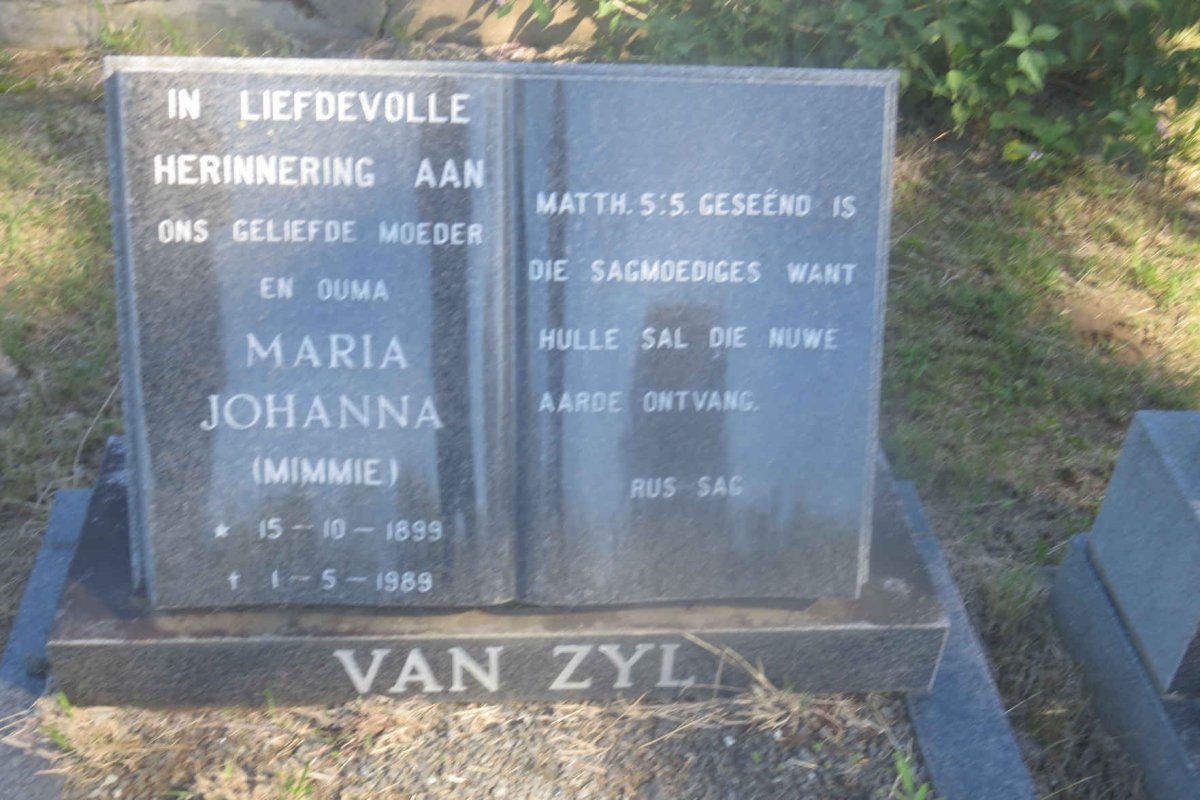 ZYL Maria Johanna, van 1899-1989