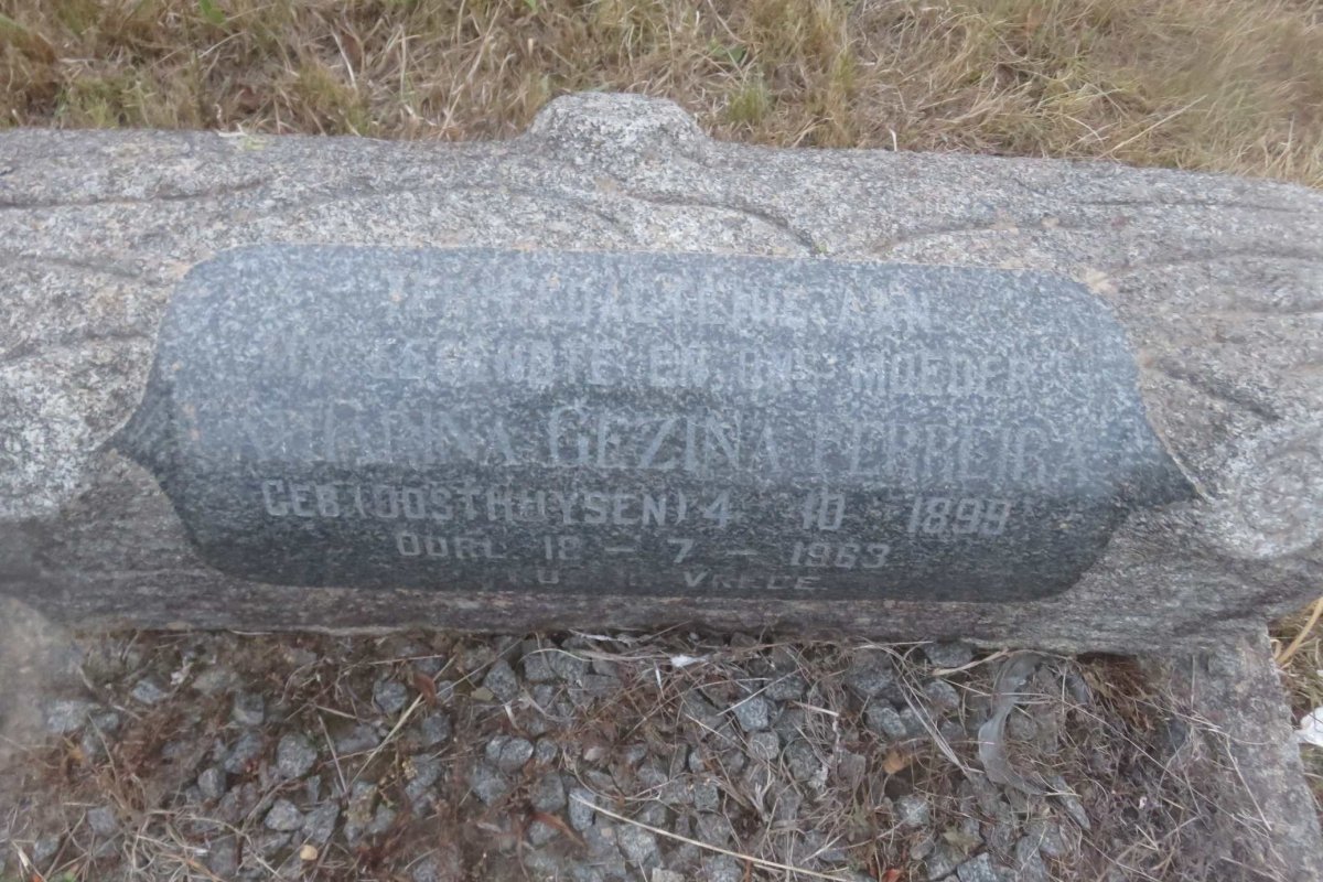 FERREIRA Catharina Gezina nee OOSTHUYSEN 1899-1963