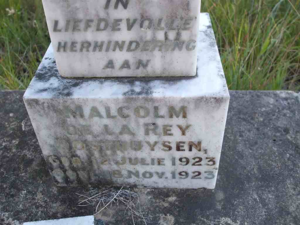 OOSTHUYSEN Malcolm de La Rey 1923-1923