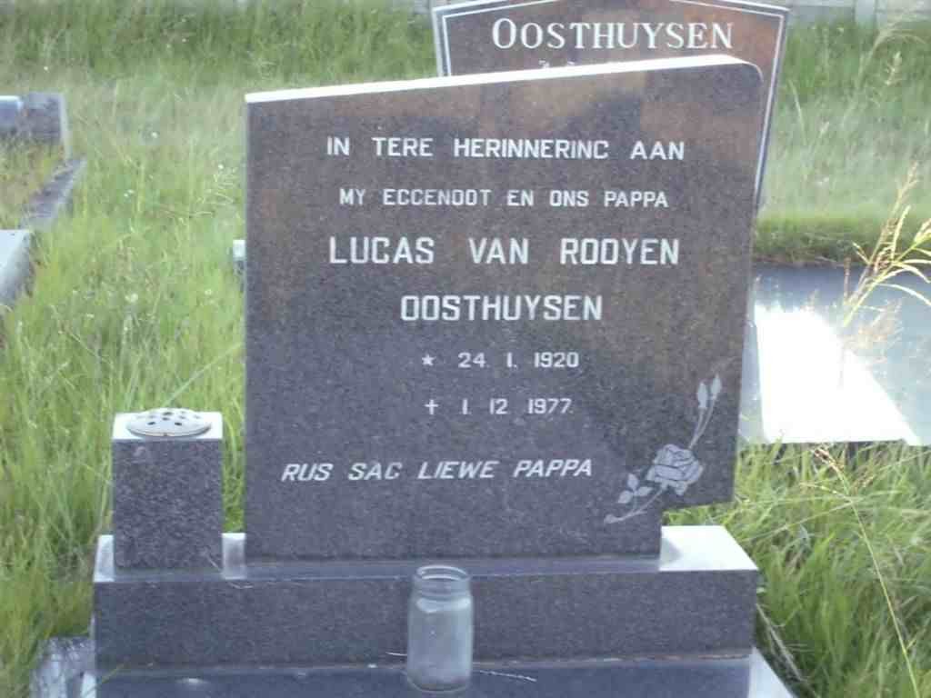OOSTHUYSEN Lucas van Rooyen 1920-1977