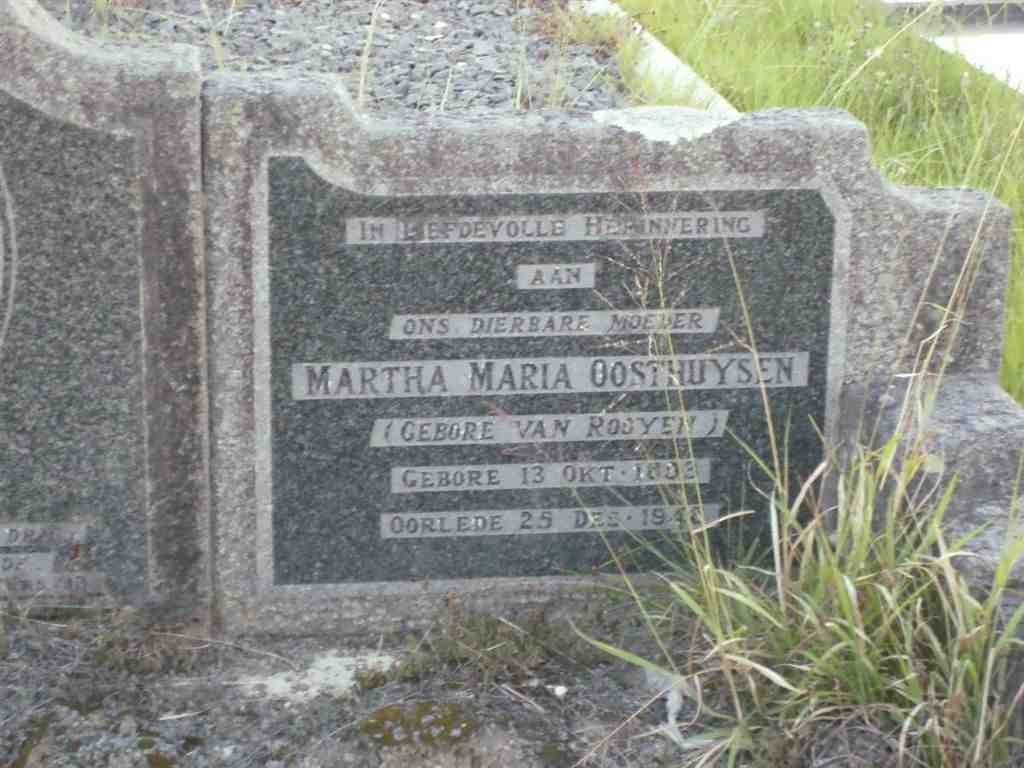 OOSTHUYSEN Martha Maria nee VAN ROOYEN 1893-1948