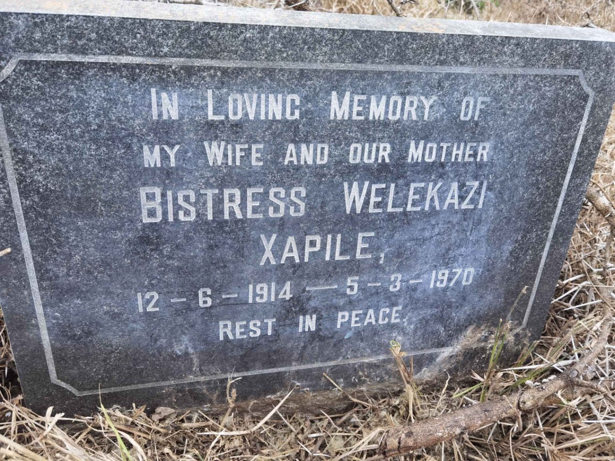 XAPILE Bistress Welekazi 1914-1970