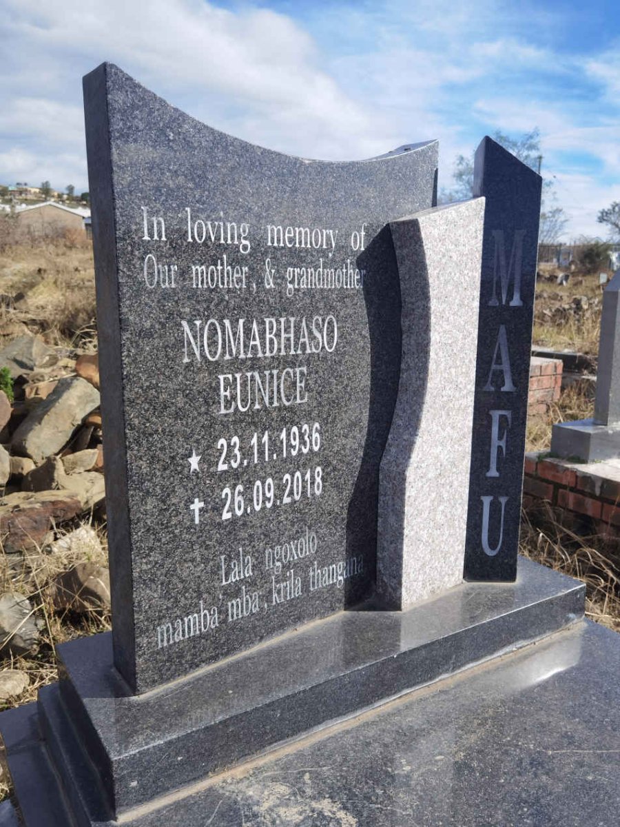 MAFU Nomabhaso Eunice 1936-2018