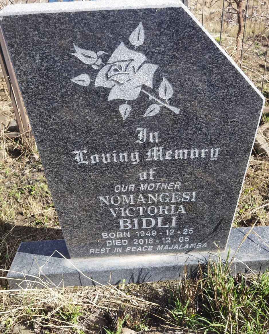 BIDLI Nomangesi Victoria 1949-2016