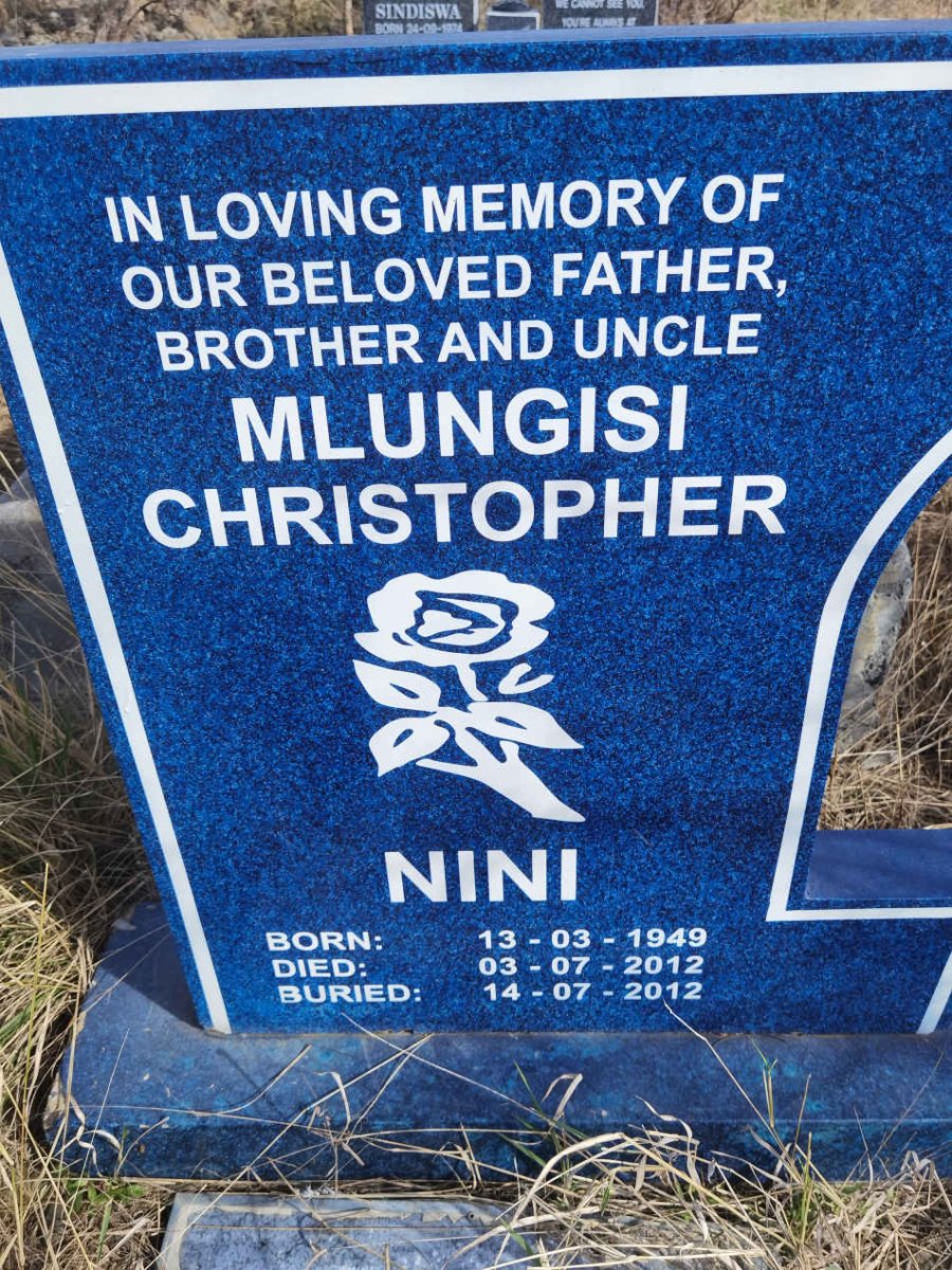 NINI Mlungisi Christopher 1949-2012