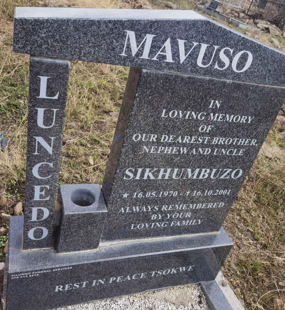 MAVUSO Luncedo Sikhumbuzo 1970-2001