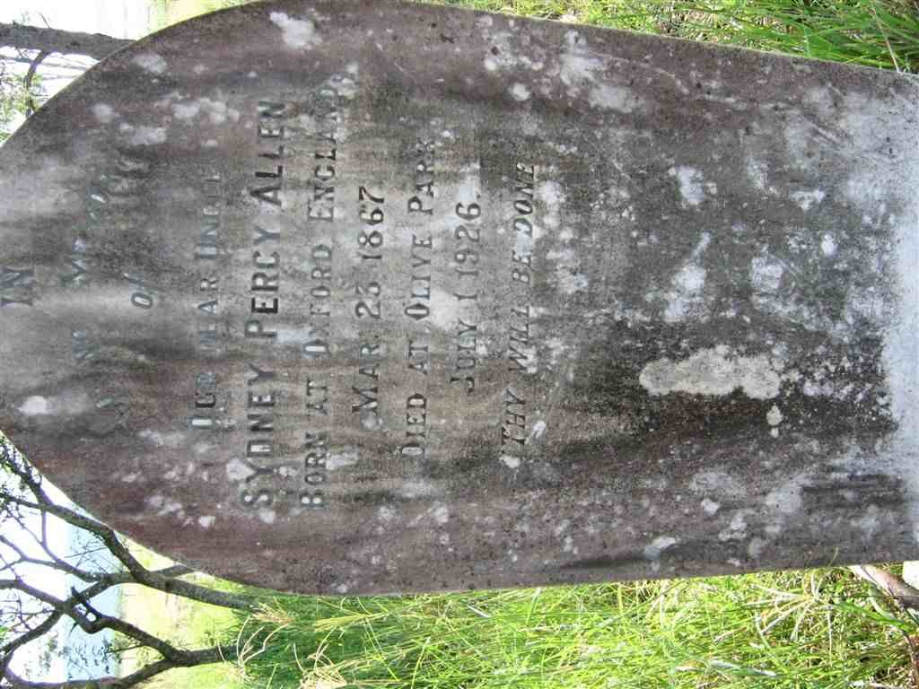 ALLEN Sydney Percy 1867-1926