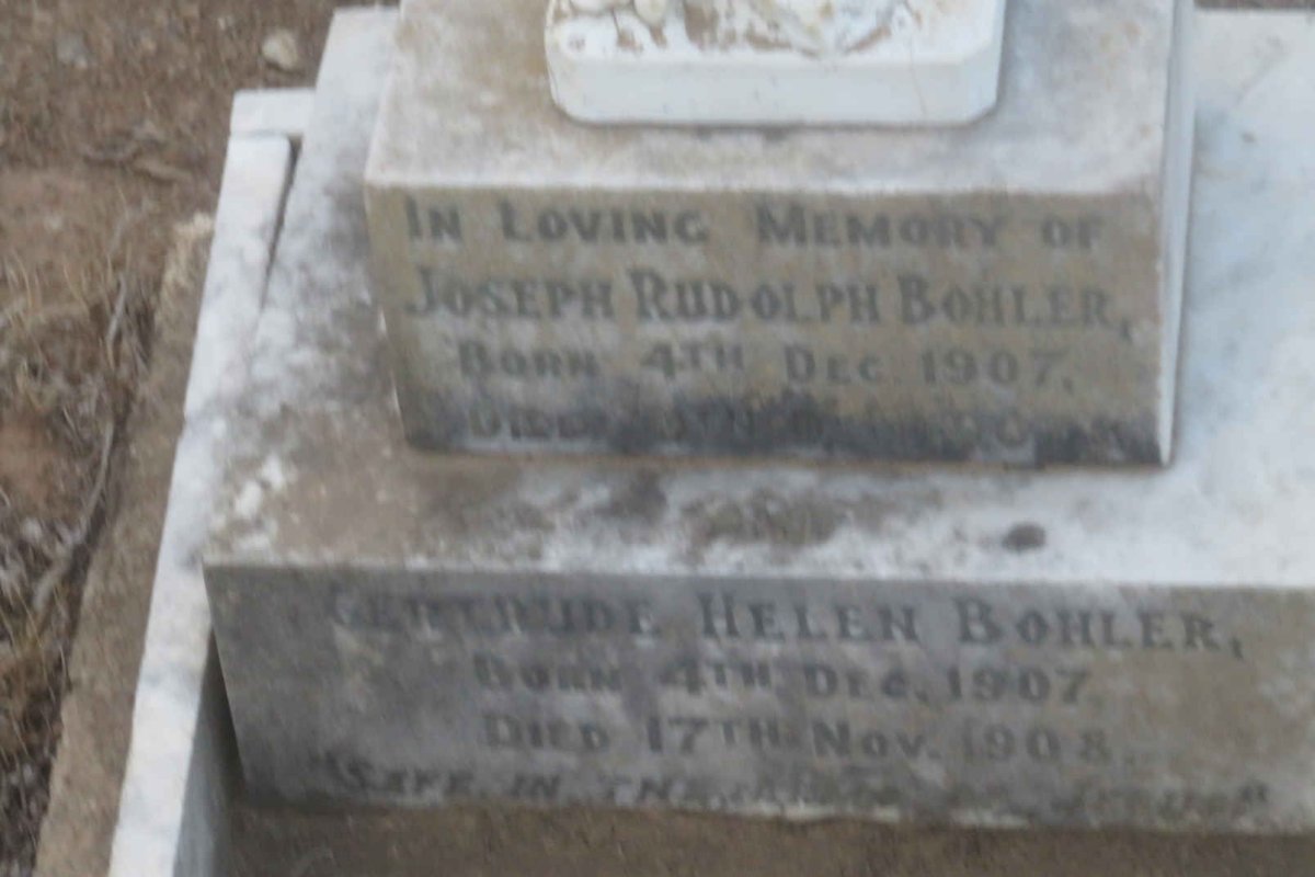 BOHLER Joseph Rudolph 1907-190? :: BOHLER Gertrude Helen 1907-1908