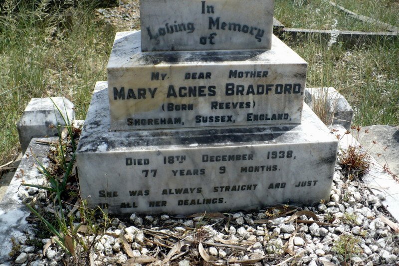 BRADFORD Mary Agnes nee REEVES -1938