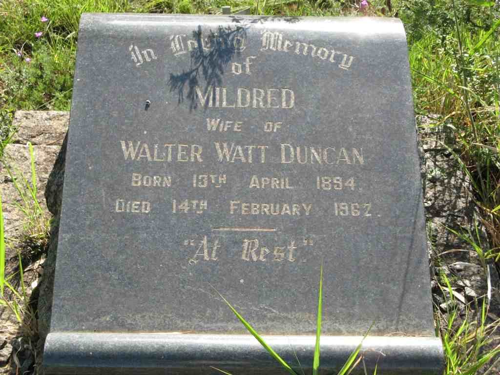 DUNCAN Mildred 1894-1962