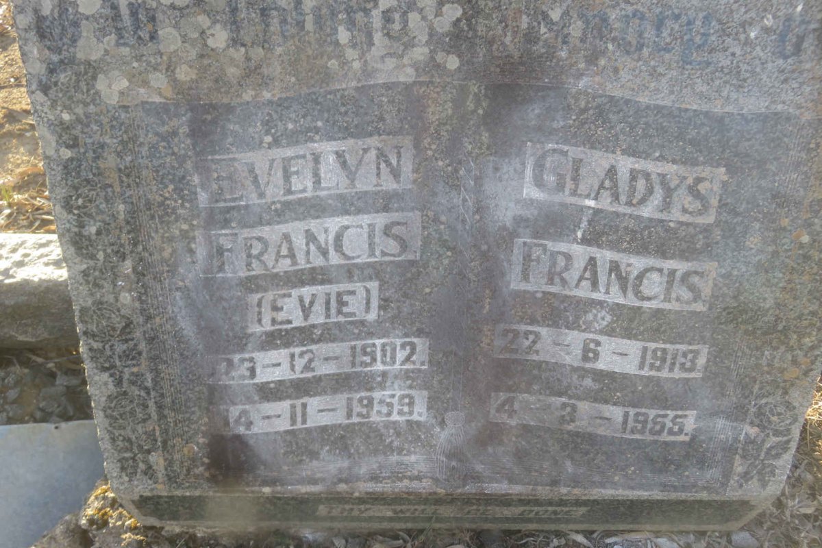 FRANCIS Evelyn 1902-1959 :: FRANCIS Gladys 1913-1955