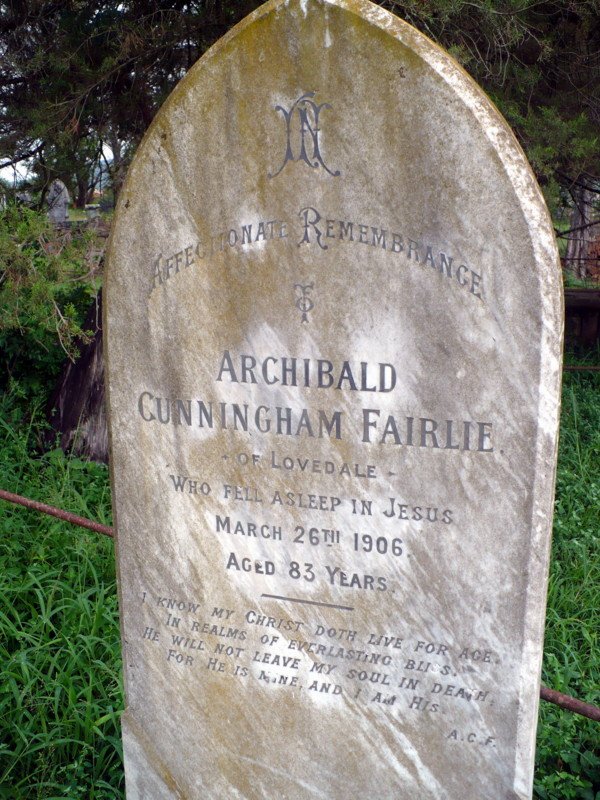FAIRLIE Archibald Cunningham -1906