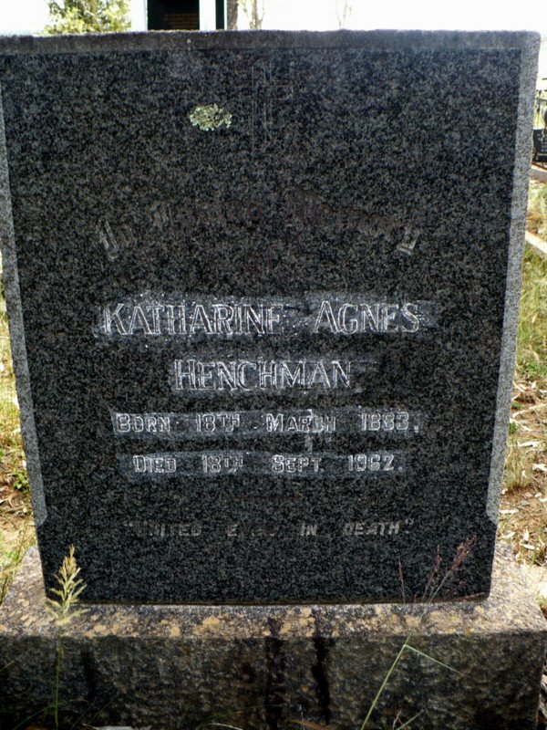 HENCHMAN Katharine Agnes 1883-1962