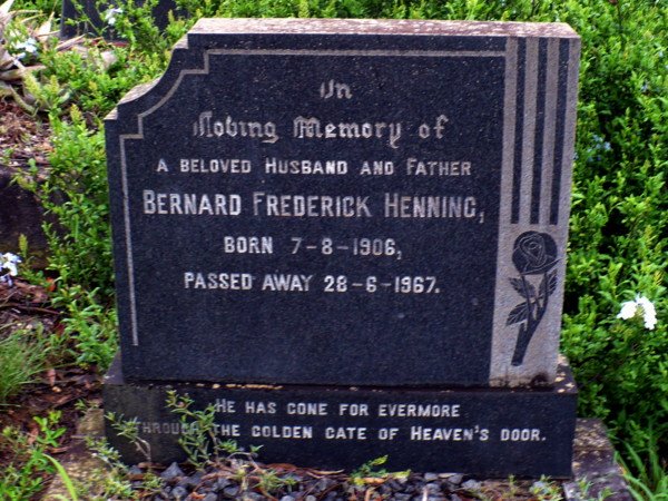 HENNING Bernard Frederick 1906-1967