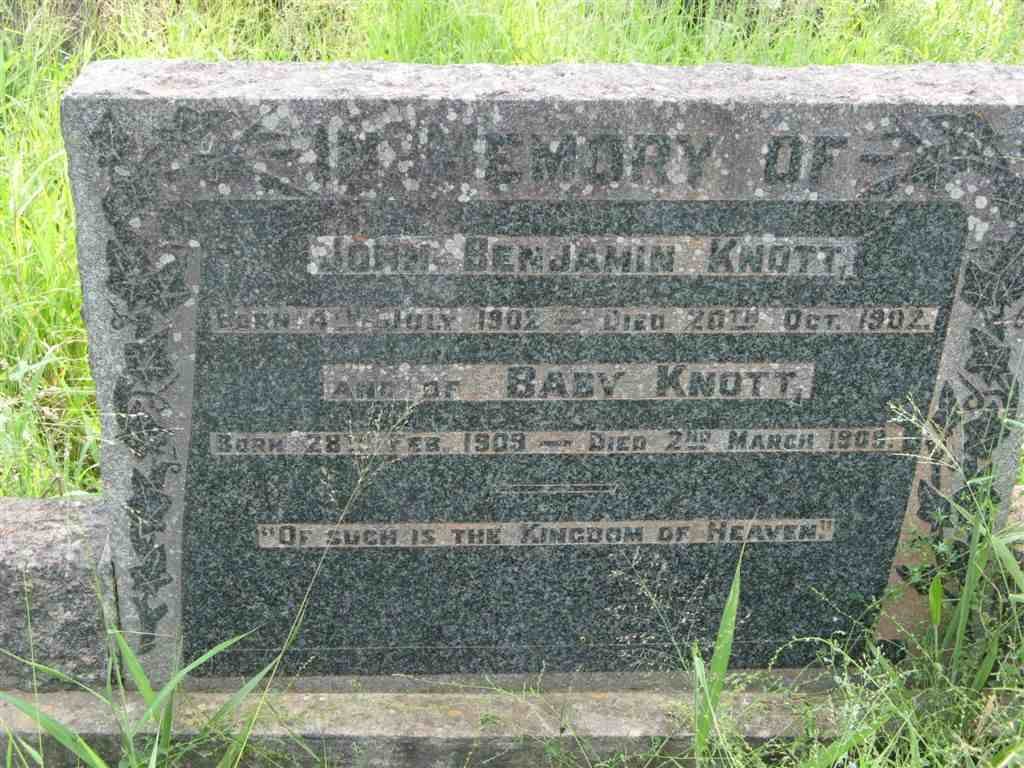 KNOTT John Benjamin 1902-1902 :: KNOTT Baby 1909-1909