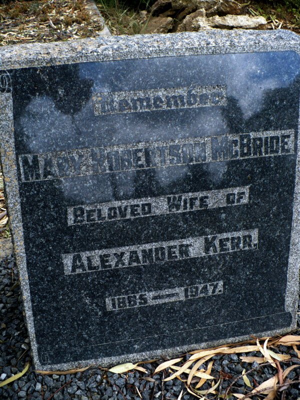 KERR Mary Robertson nee McBRIDE 1885-1947