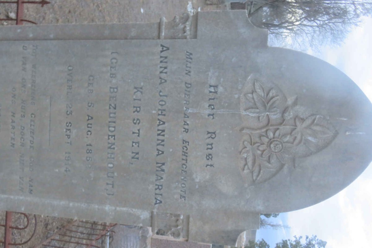 KIRSTEN Anna Johanna Maria nee BEZUIDENHOUT 1852-1914