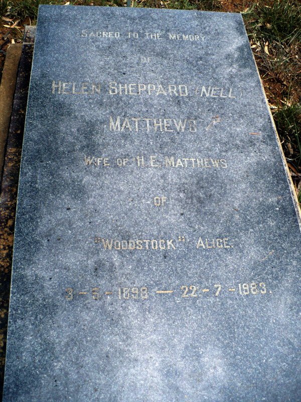 MATTHEWS Helen Sheppard nee NELL 1898-1983
