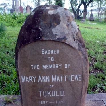 MATTHEWS Mary Ann 1897-1973